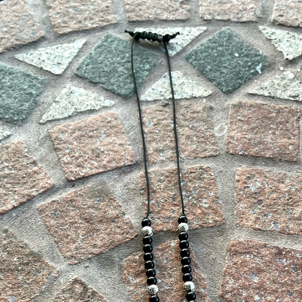 Made to order . Genuine clear crystal quartz & black agate gemstone beads - Picture 13 of 15
